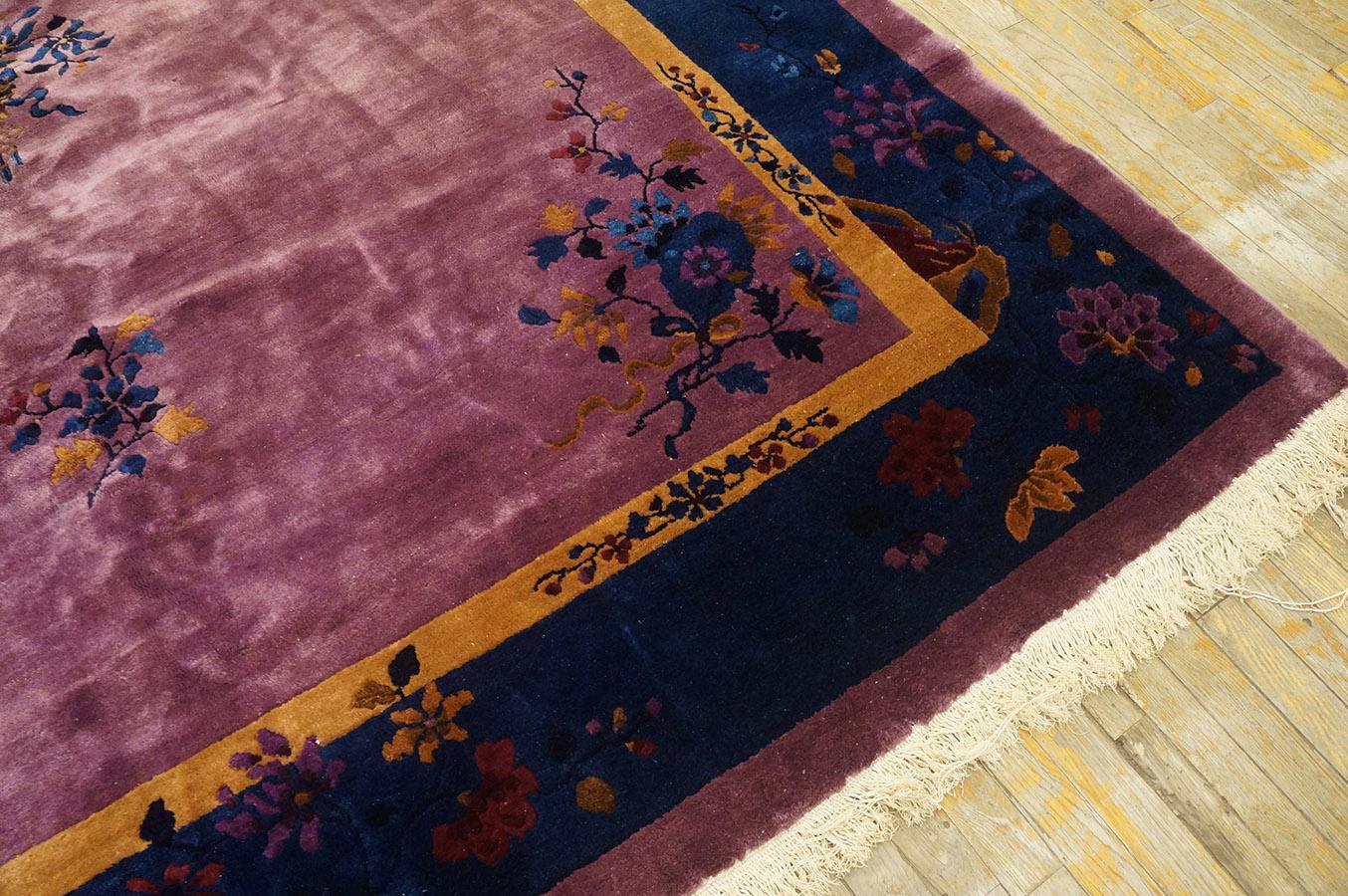 1920s Chinese Art Deco Carpet ( 8' x 9' 8'' - 245 x 295 cm ) For Sale 2