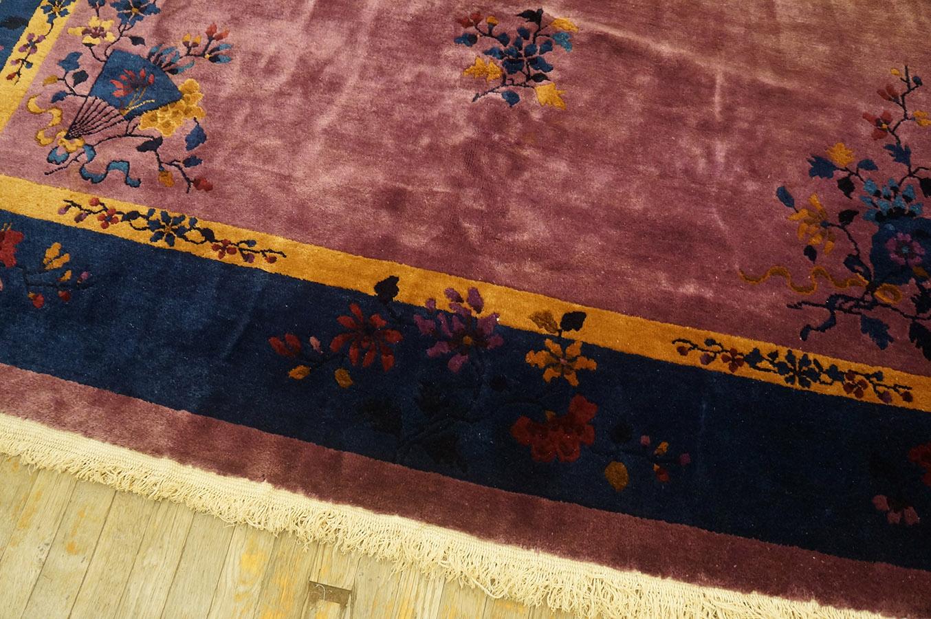 1920s Chinese Art Deco Carpet ( 8' x 9' 8'' - 245 x 295 cm ) For Sale 3