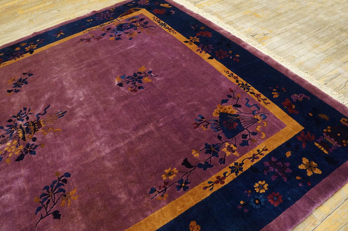 1920s Chinese Art Deco Carpet ( 8' x 9' 8'' - 245 x 295 cm ) For Sale 4