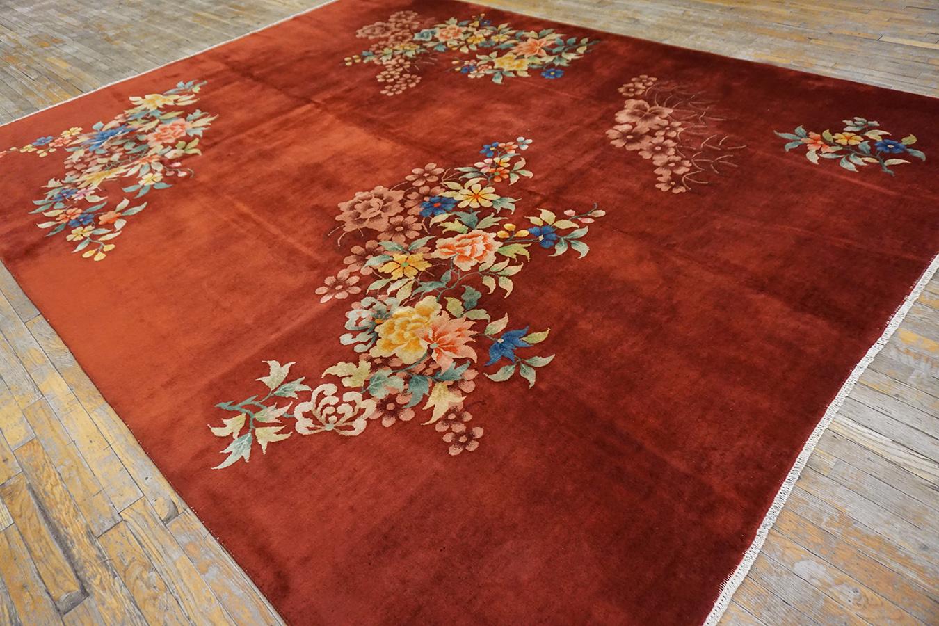 1930s Chinese Art Deco Carpet ( 8'10'' x 11'4'' - 270 x 345 ) For Sale 1