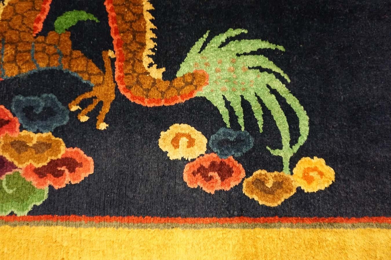 1920s Chinese Art Deco Carpet by Nichols Workshop (8'10'' x 11'6'' - 270 x 350) For Sale 3