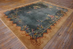 RugsOnNet Seafoam Green Antique 1920s Walter Nichols Chinese Art Deco Carpet Rug
