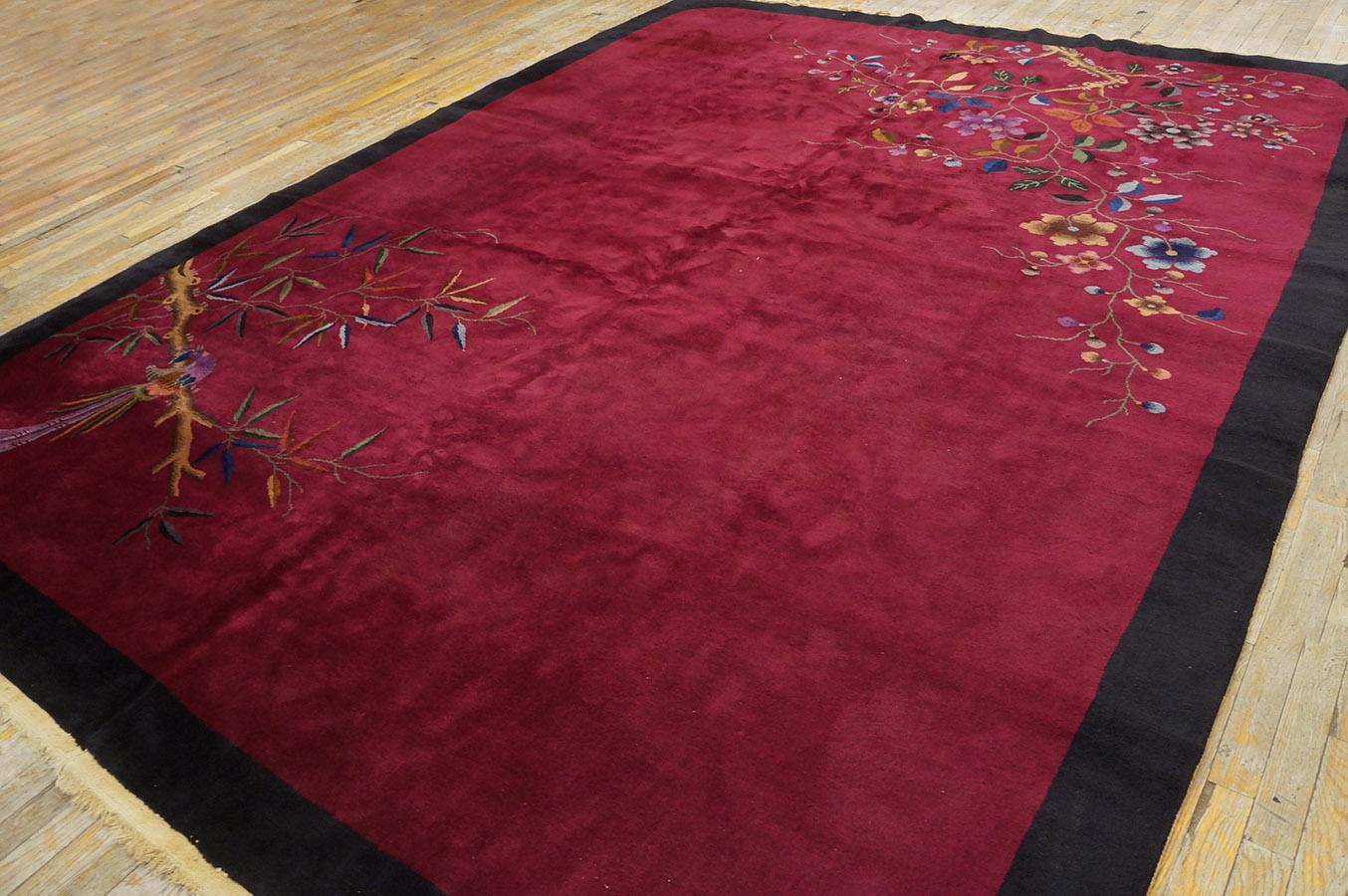 1920s Chinese Art Deco Carpet ( 8' 10'' x 11' 6'' - 270 x 350 cm ) For Sale 5