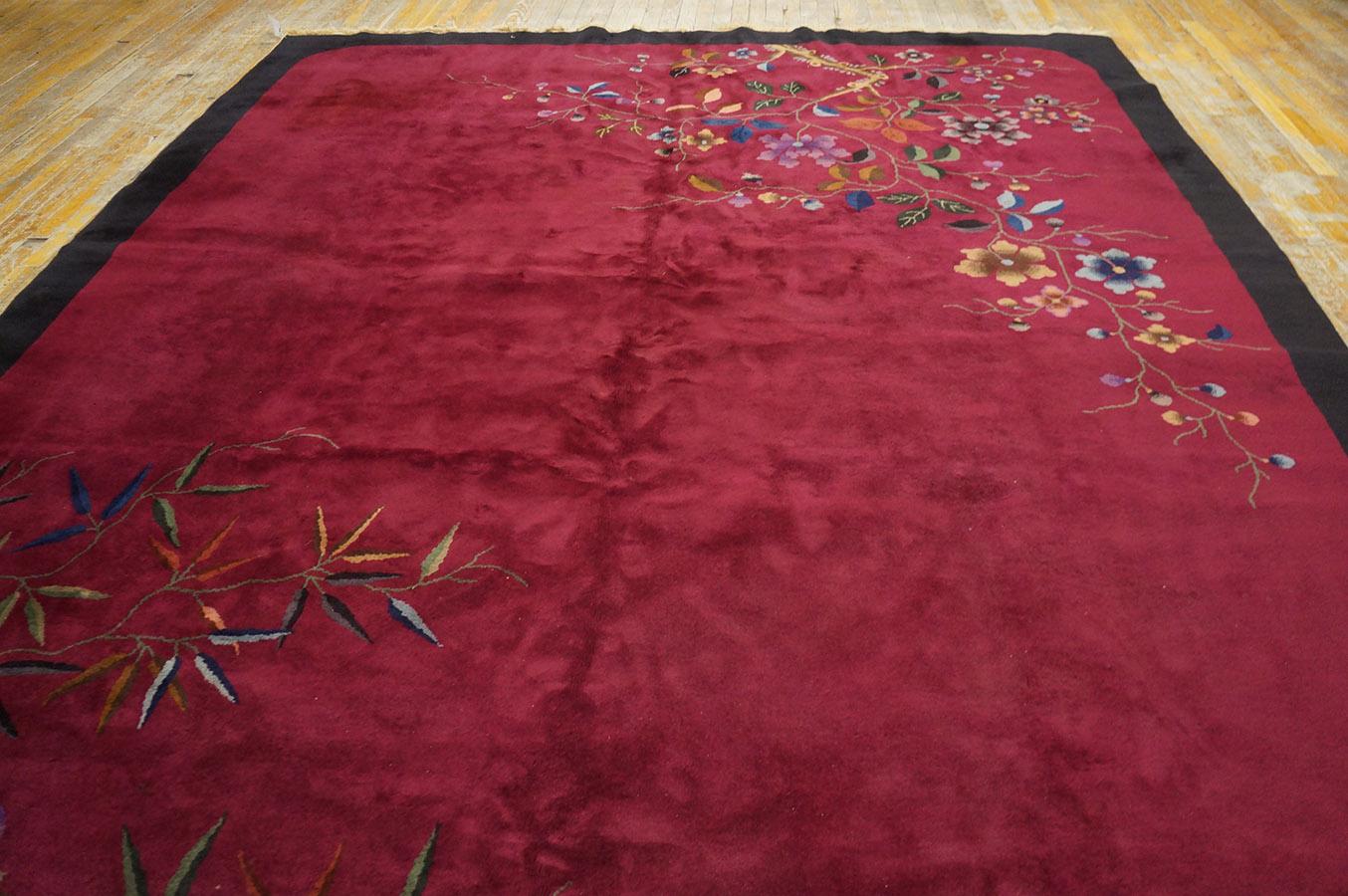 1920s Chinese Art Deco Carpet ( 8' 10'' x 11' 6'' - 270 x 350 cm ) For Sale 6
