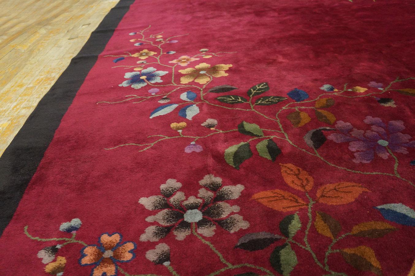 1920s Chinese Art Deco Carpet ( 8' 10'' x 11' 6'' - 270 x 350 cm ) For Sale 9