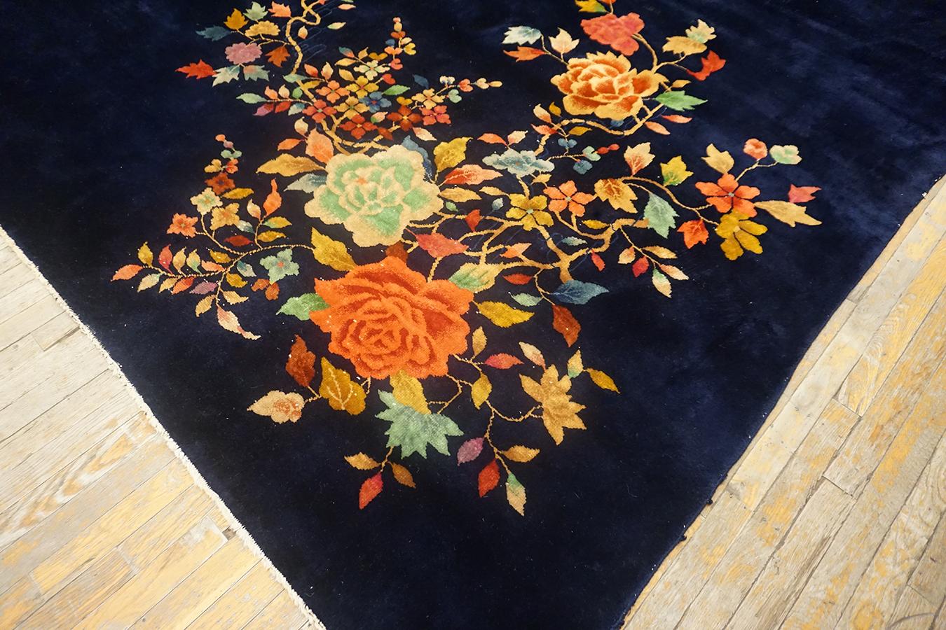 Chinesischer Art-Déco-Teppich aus den 1930er Jahren ( 8'10