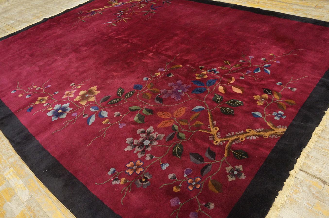 Early 20th Century 1920s Chinese Art Deco Carpet ( 8' 10'' x 11' 6'' - 270 x 350 cm ) For Sale