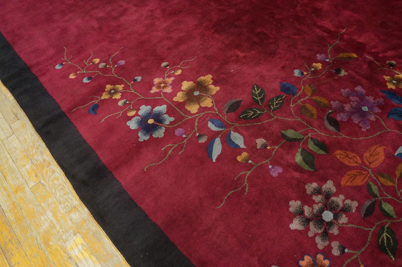 1920s Chinese Art Deco Carpet ( 8' 10'' x 11' 6'' - 270 x 350 cm ) For Sale 1