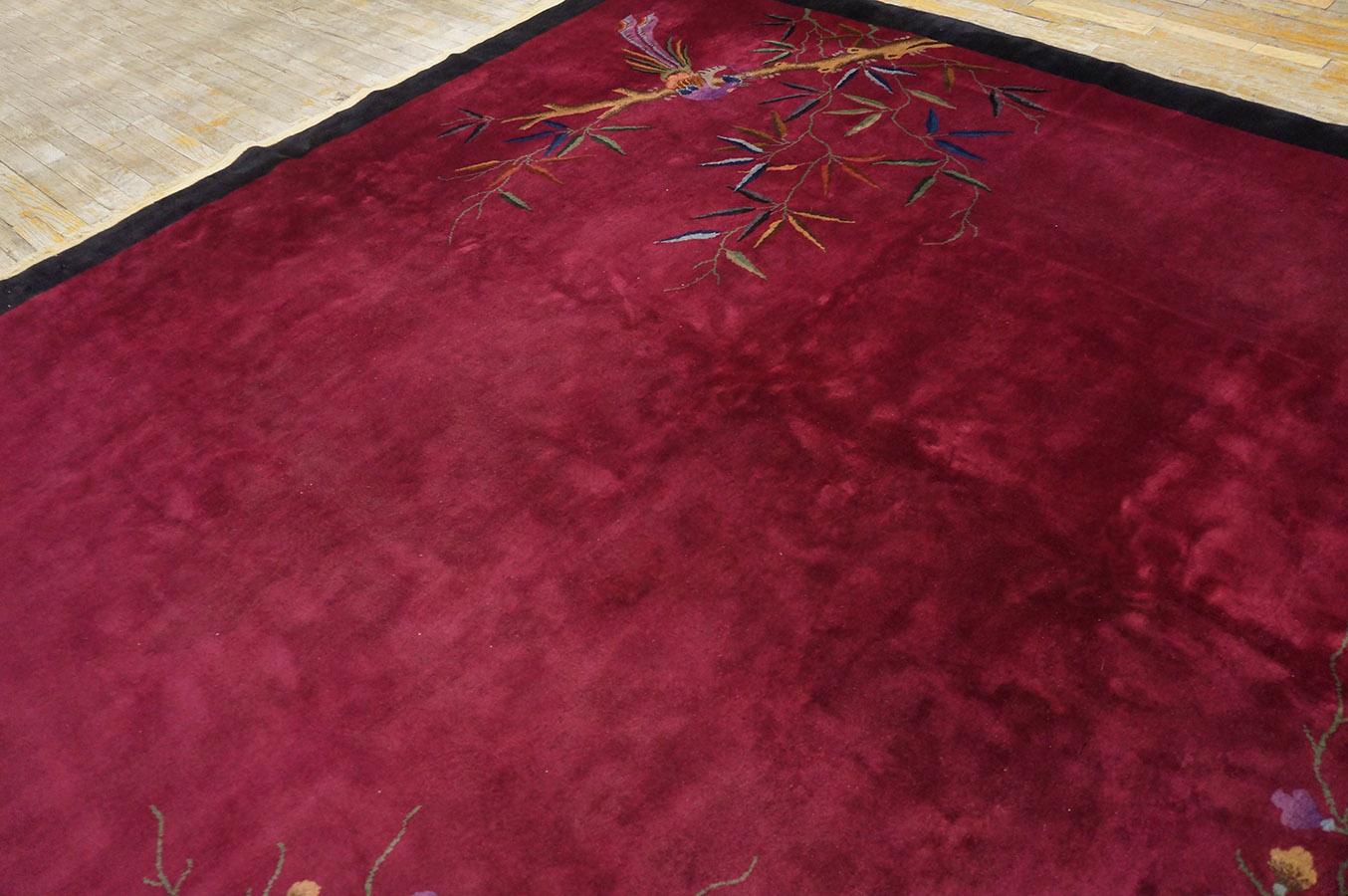 1920s Chinese Art Deco Carpet ( 8' 10'' x 11' 6'' - 270 x 350 cm ) For Sale 2