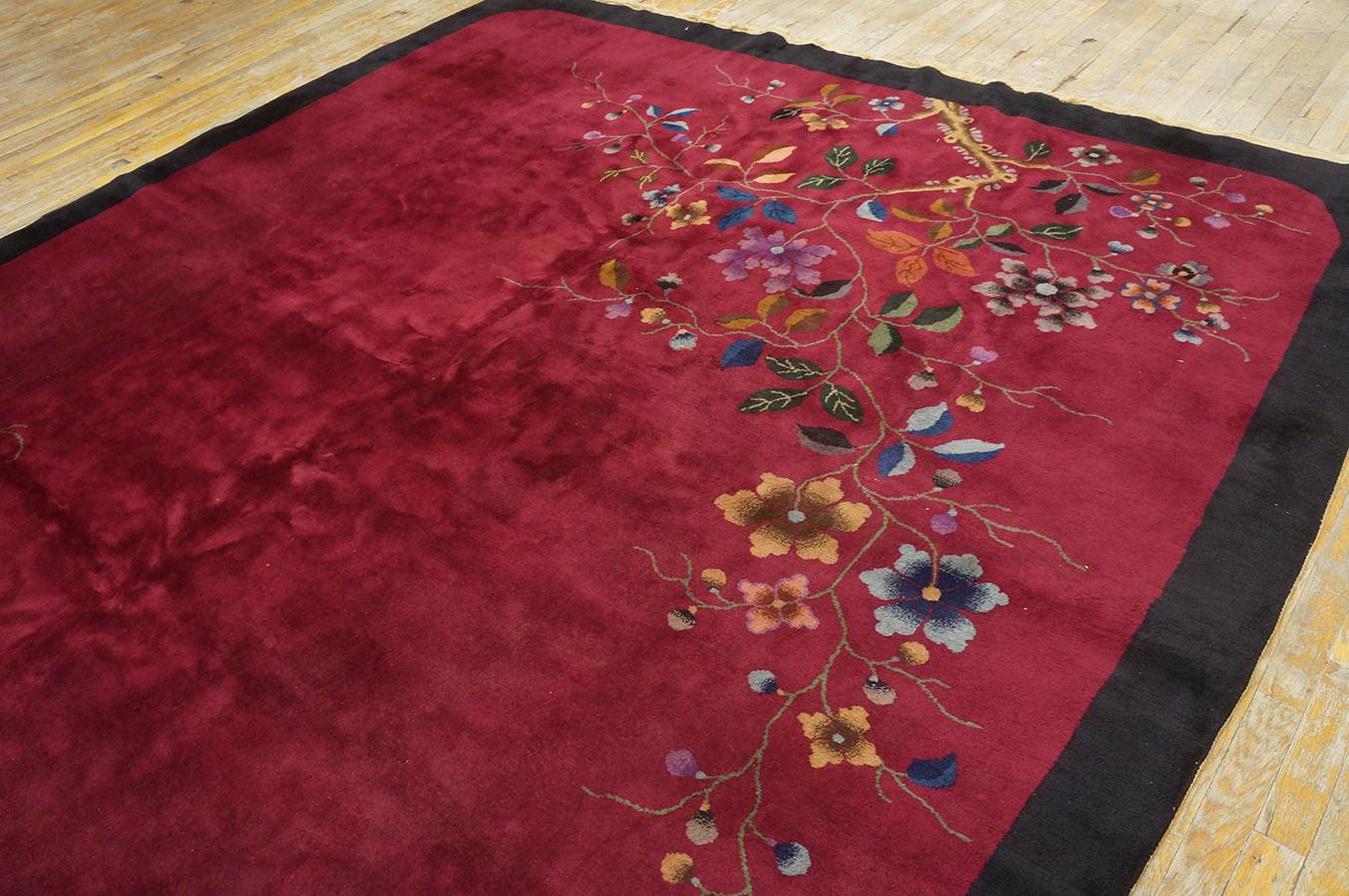 1920s Chinese Art Deco Carpet ( 8' 10'' x 11' 6'' - 270 x 350 cm ) For Sale 3