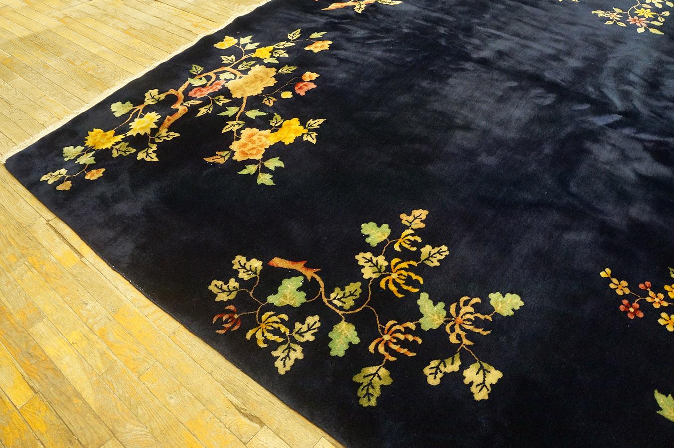 1920s Chinese Art Deco Carpet ( 8' 10'' x 11' 7'' - 270 x 353 cm ) For Sale 5