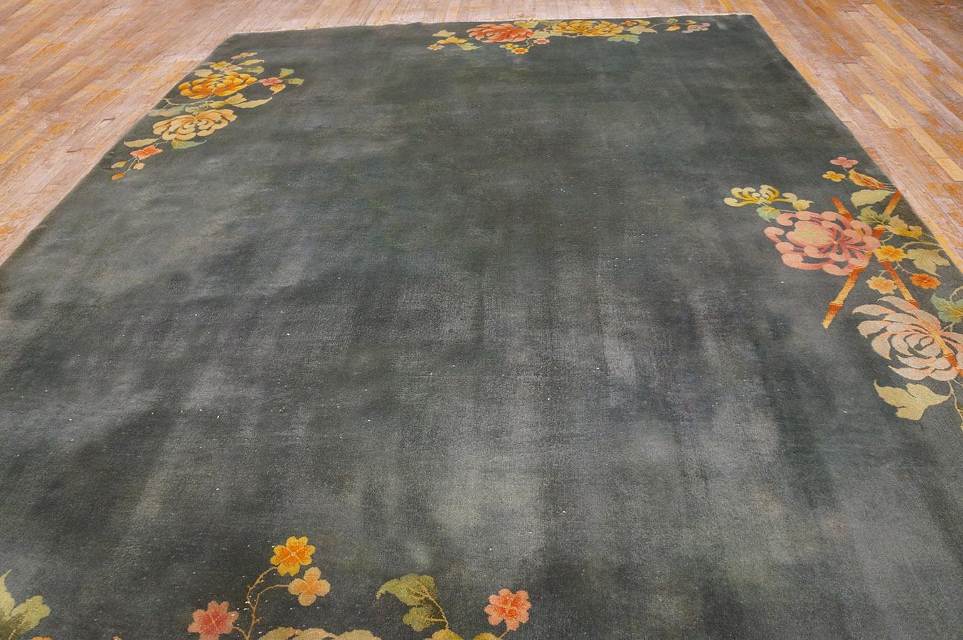 Early 20th Century 1930s Chinese Art Deco Carpet ( 8'10