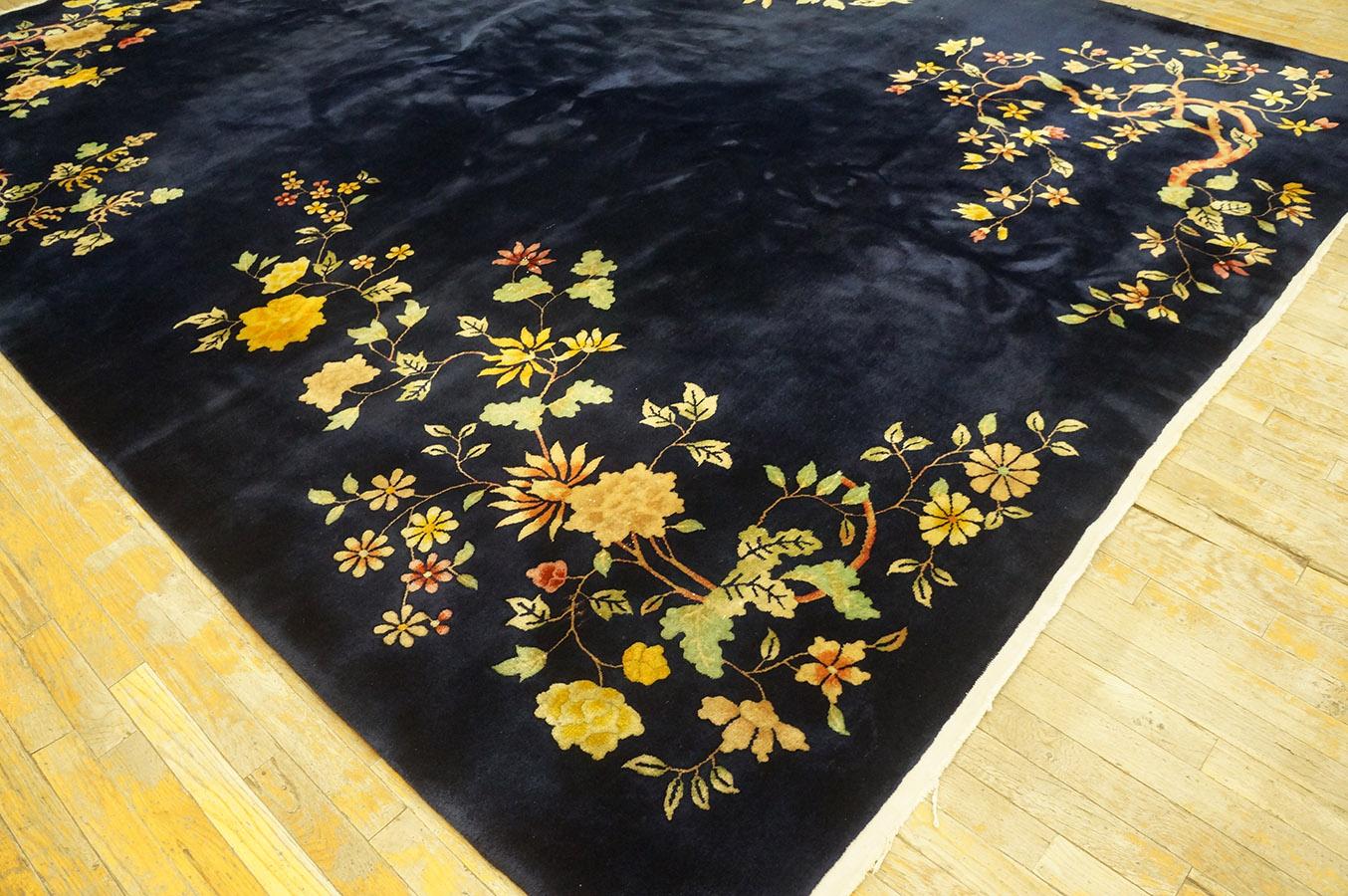 1920s Chinese Art Deco Carpet ( 8' 10'' x 11' 7'' - 270 x 353 cm ) For Sale 2