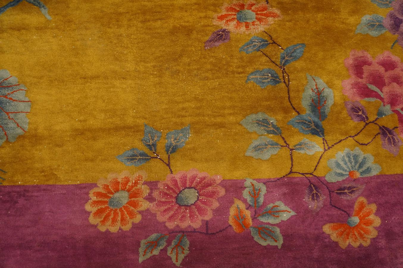 1920s Chinese Art Deco Carpet  ( 8' 10'' x 11' 4'' -270 x 345 cm ) For Sale 6