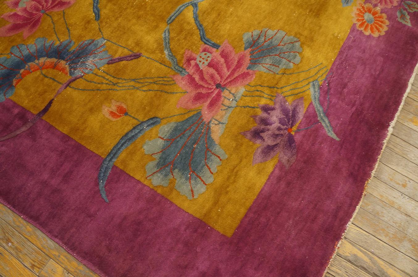 1920s Chinese Art Deco Carpet  ( 8' 10'' x 11' 4'' -270 x 345 cm ) For Sale 7