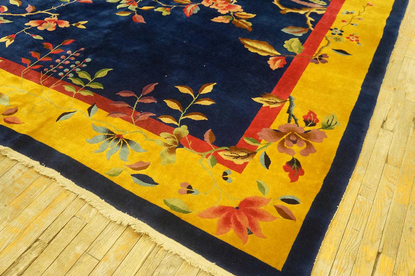 Wool 1920s Chinese Art Deco Carpet by Nichols Workshop ( 8'10