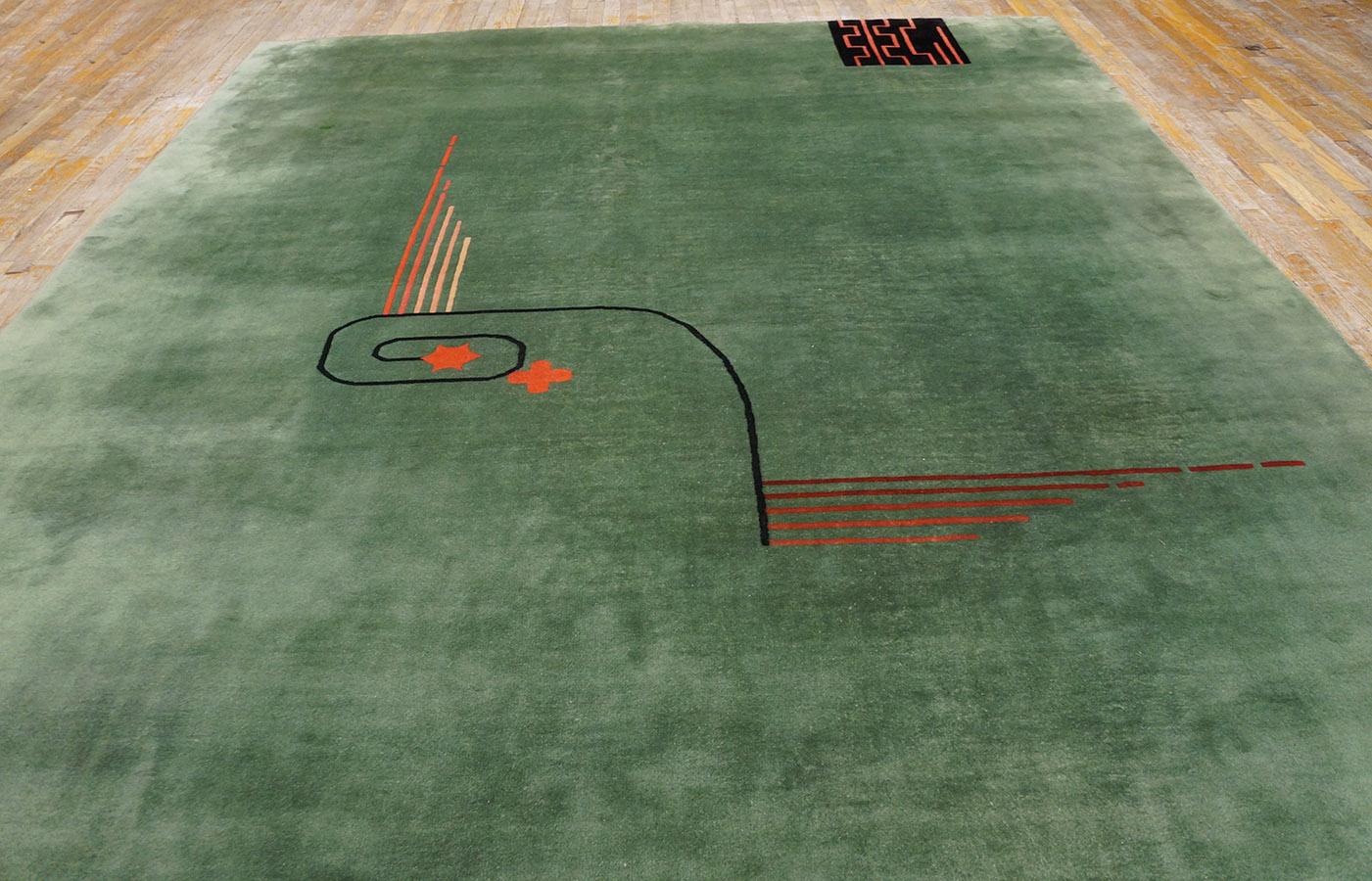 Alfombra Art Decó china de los años 20 ( 8'10'' x 11'7''- 269 x 353 cm ) en Bueno estado para la venta en New York, NY