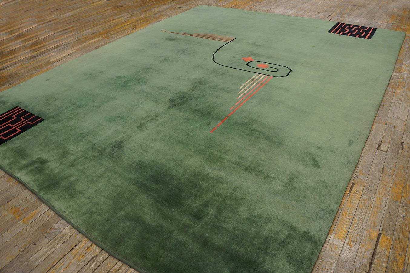 Alfombra Art Decó china de los años 20 ( 8'10'' x 11'7''- 269 x 353 cm ) en venta 1