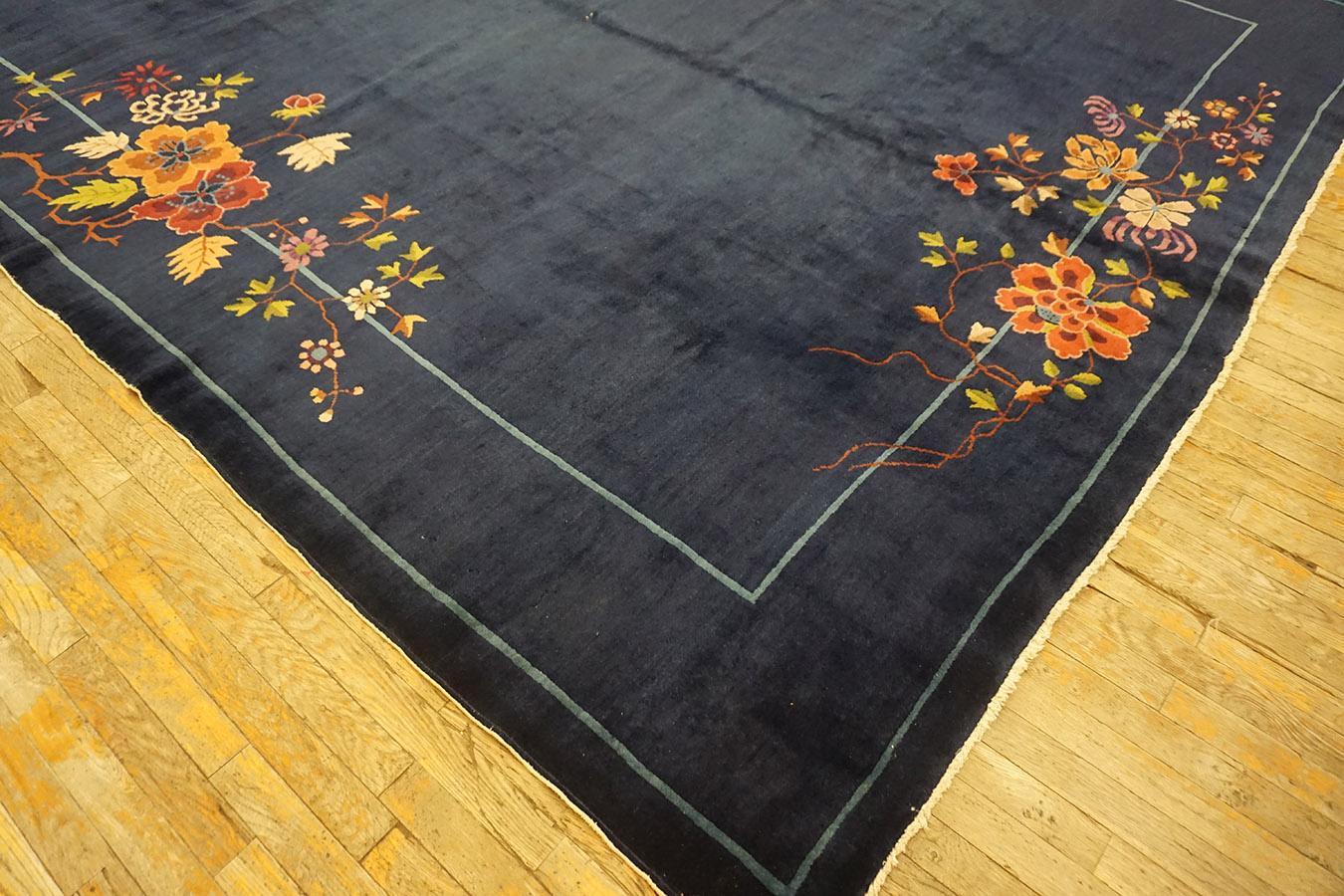 Wool 1920s Chinese Art Deco Carpet ( 9' x 11'4