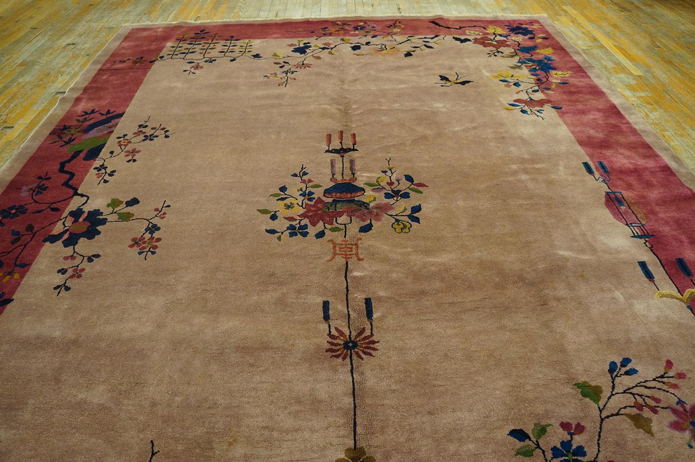 Tapis Art Déco chinois des années 1920 (32 x 353 cm) en vente 1