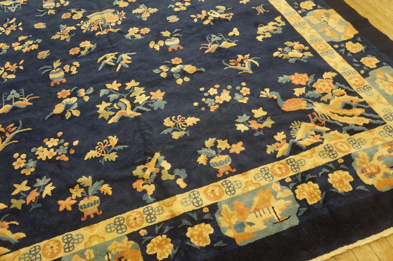 Antique Chinese Art Deco Rug 8' 2''x 9' 10'' For Sale 5