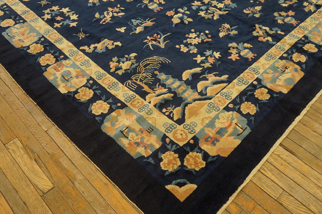 Antique Chinese Art Deco Rug 8' 2''x 9' 10'' For Sale 7