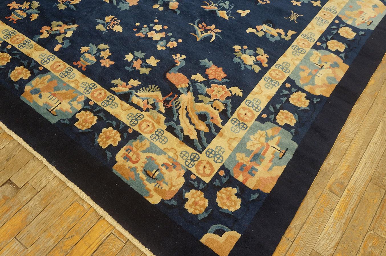 Antique Chinese Art Deco Rug 8' 2''x 9' 10'' For Sale 1