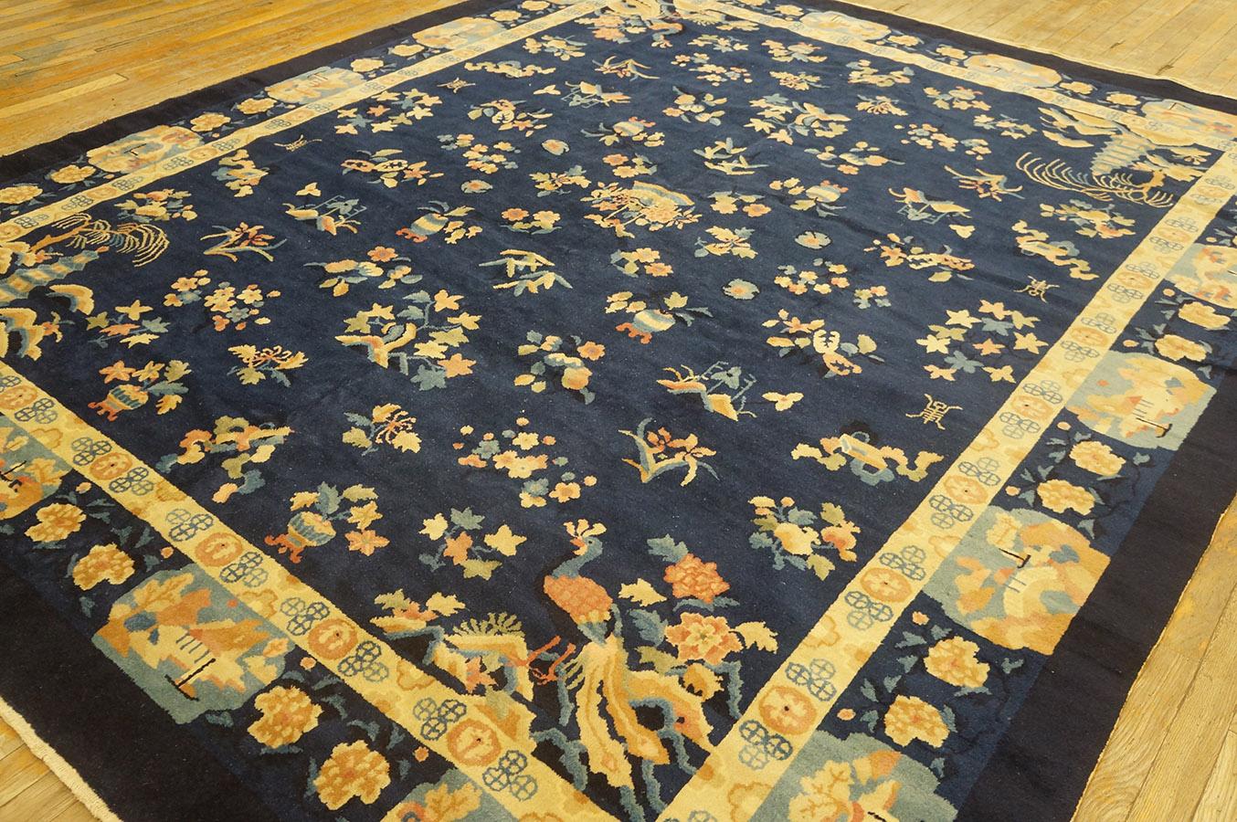 Antique Chinese Art Deco Rug 8' 2''x 9' 10'' For Sale 2