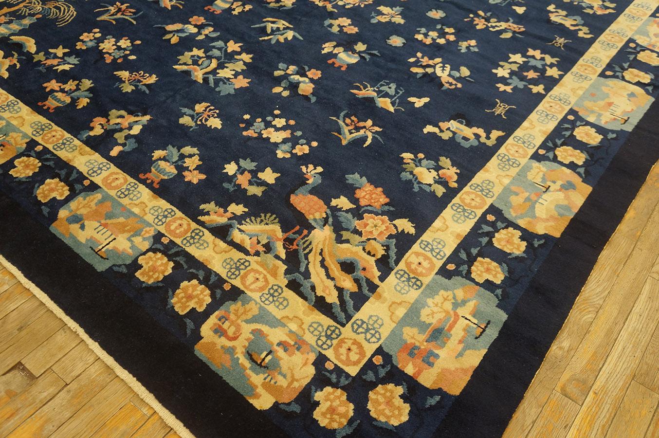 Antique Chinese Art Deco Rug 8' 2''x 9' 10'' For Sale 3
