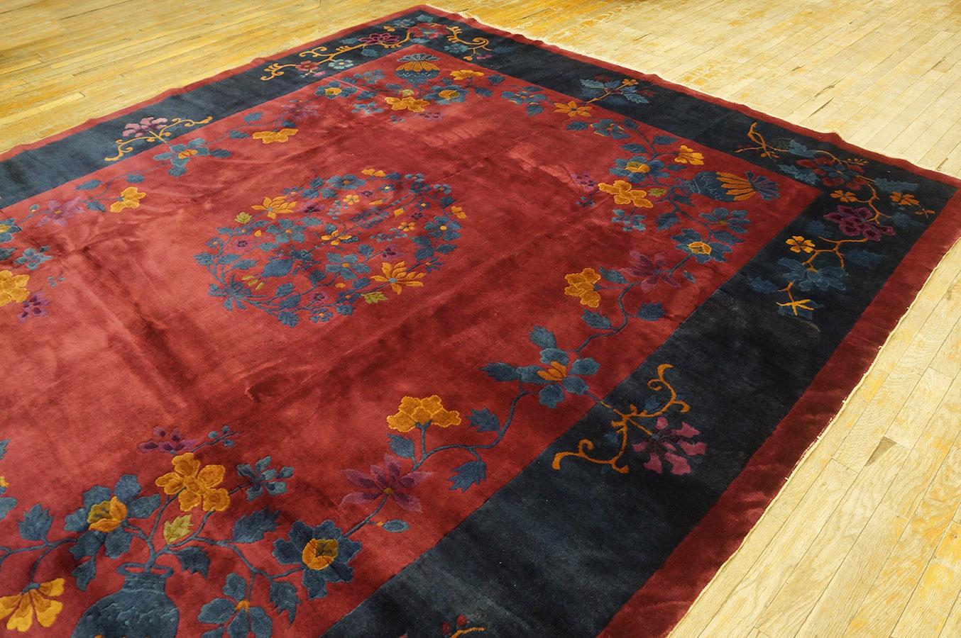 Early 20th Century 1920s Chinese Art Deco Carpet ( 8'3'' x 9'7'' - 252 x 292 )  For Sale