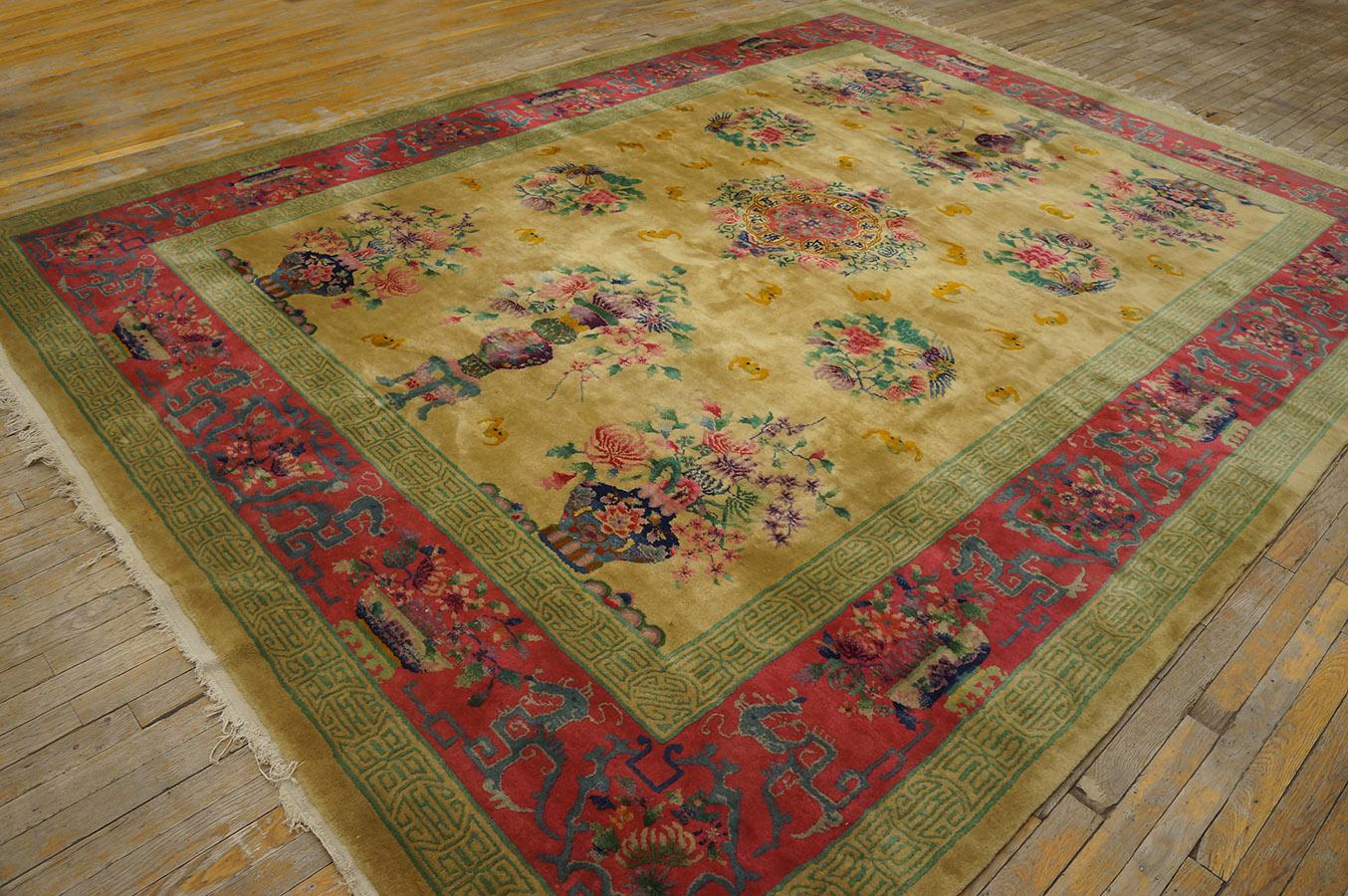 Antique Chinese - Art Deco rug, Size: 8' 8'' x 11' 4''.