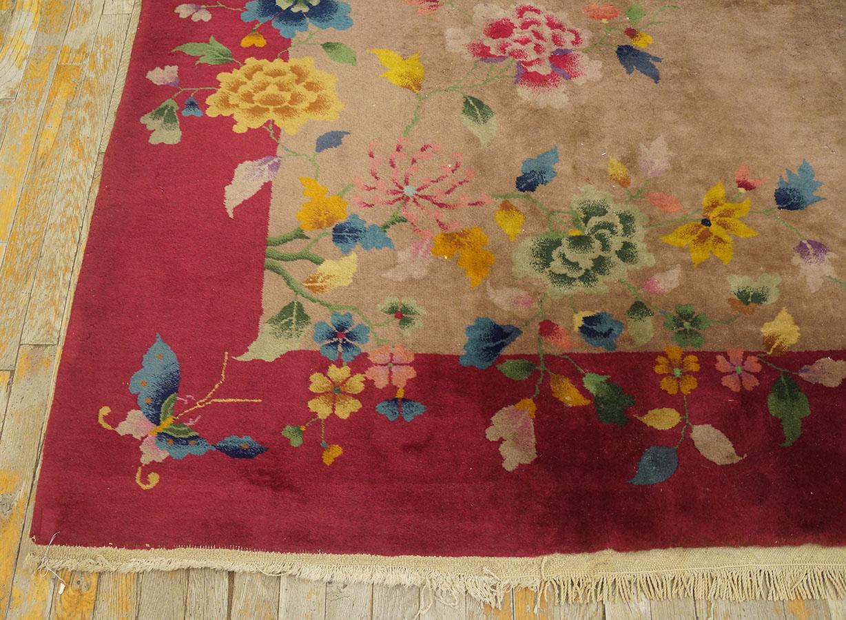 1920s Chinese Art Deco Carpet ( 8'8' 'x 11'6'' - 265 x 350 )  In Good Condition For Sale In New York, NY