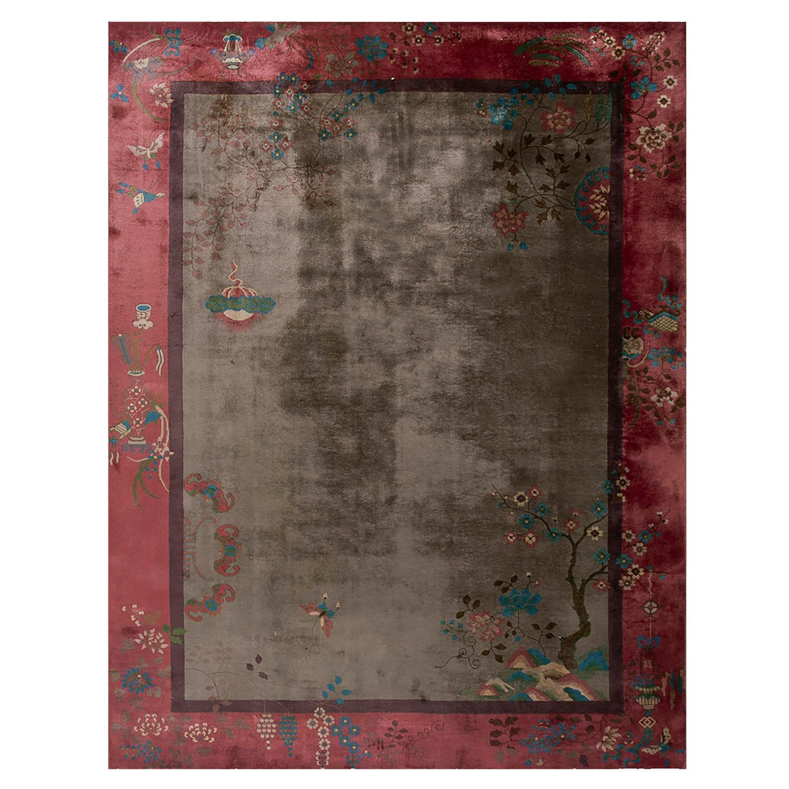 Tapis chinois Art Déco des années 1920 ( 8'9'' x 11'4'' - 267 x 345 )