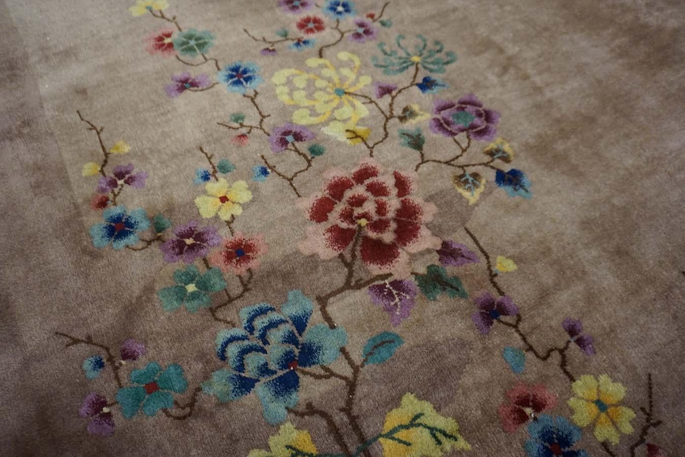Chinesischer Art-Déco-Teppich aus den 1920er Jahren  ( 8'9