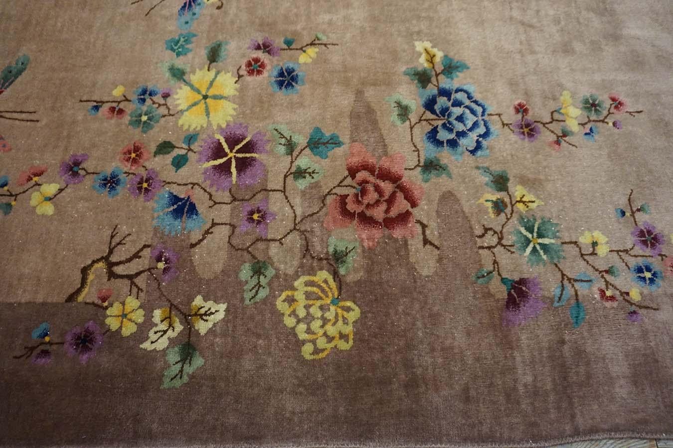 Chinesischer Art-Déco-Teppich aus den 1920er Jahren  ( 8'9