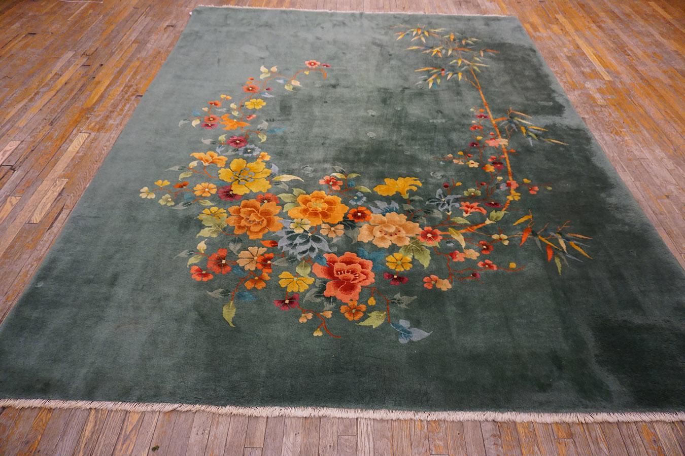 1930s Chinese Art Deco Carpet ( 8'9