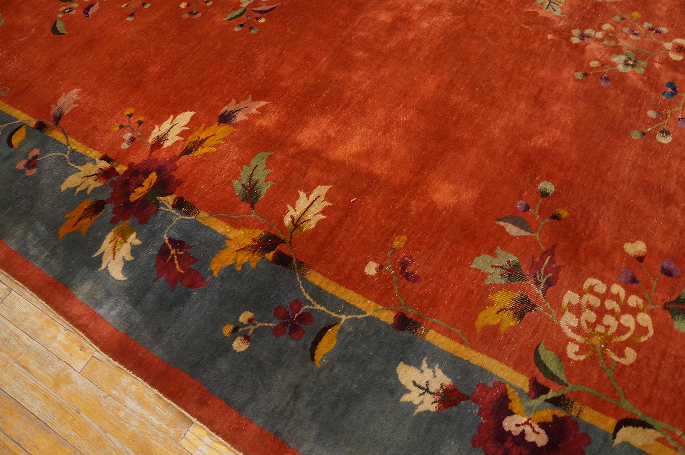 Wool 1920s Chinese Art Deco Carpet ( 8' 9
