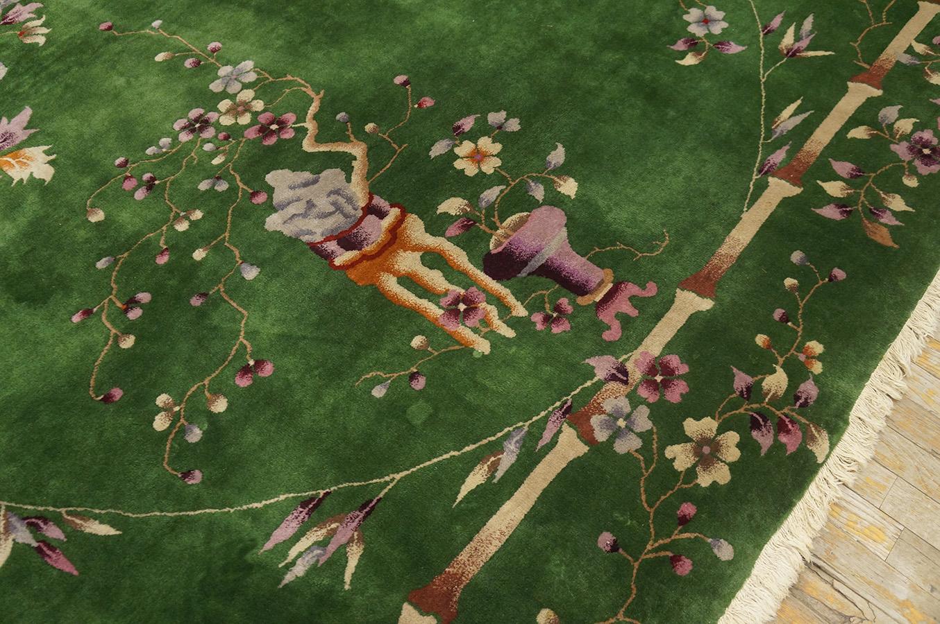 1920s Chinese Art Deco Carpet By Nichols Workshop ( 8 9'' x 11'4'' - 266 x 345 ) 4