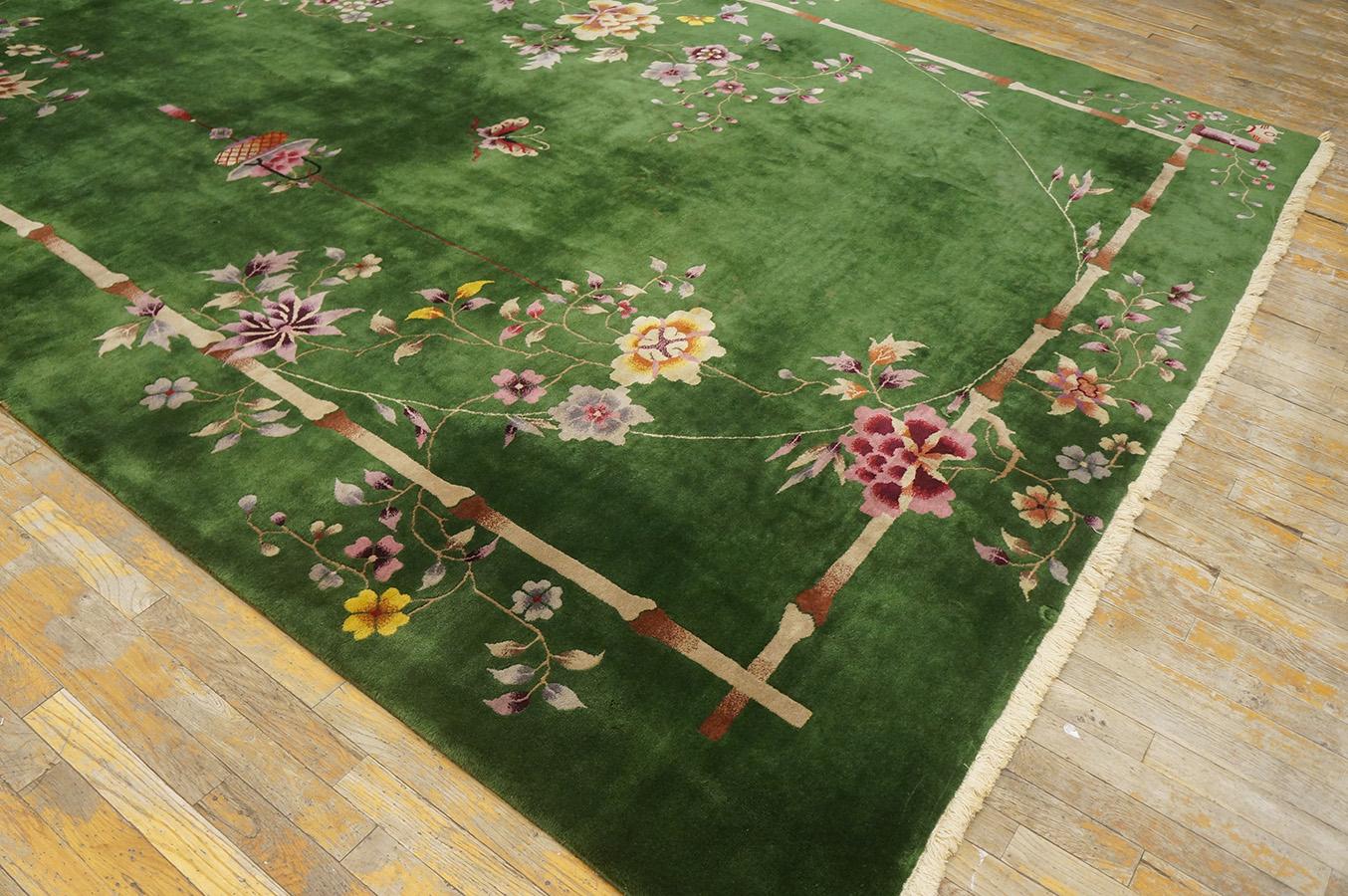 1920s Chinese Art Deco Carpet By Nichols Workshop ( 8 9'' x 11'4'' - 266 x 345 ) In Good Condition In New York, NY