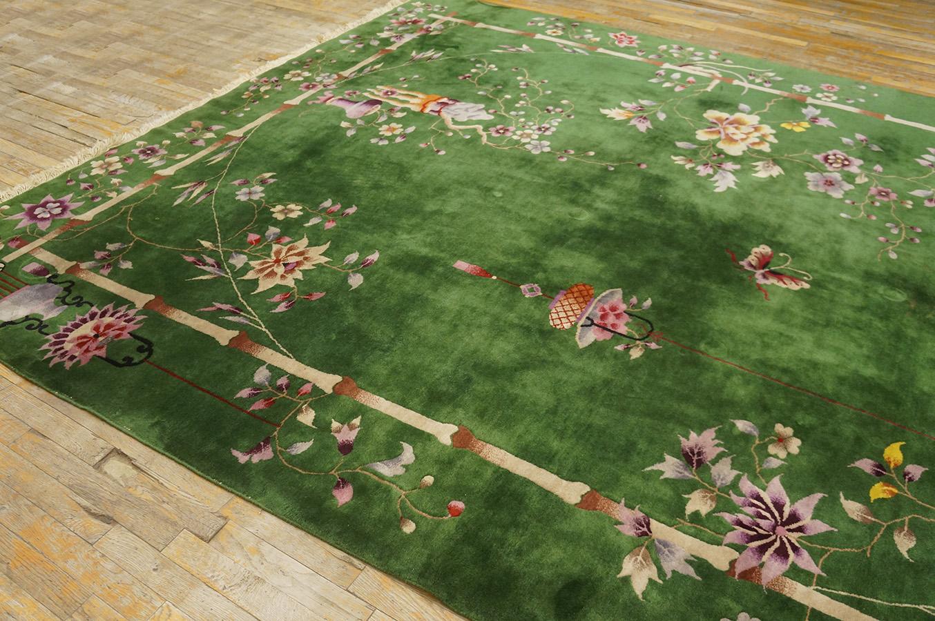 Wool 1920s Chinese Art Deco Carpet By Nichols Workshop ( 8 9'' x 11'4'' - 266 x 345 )