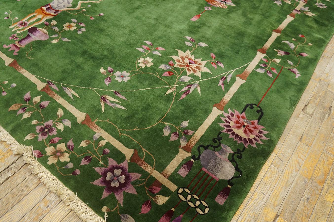 1920s Chinese Art Deco Carpet By Nichols Workshop ( 8 9'' x 11'4'' - 266 x 345 ) 2