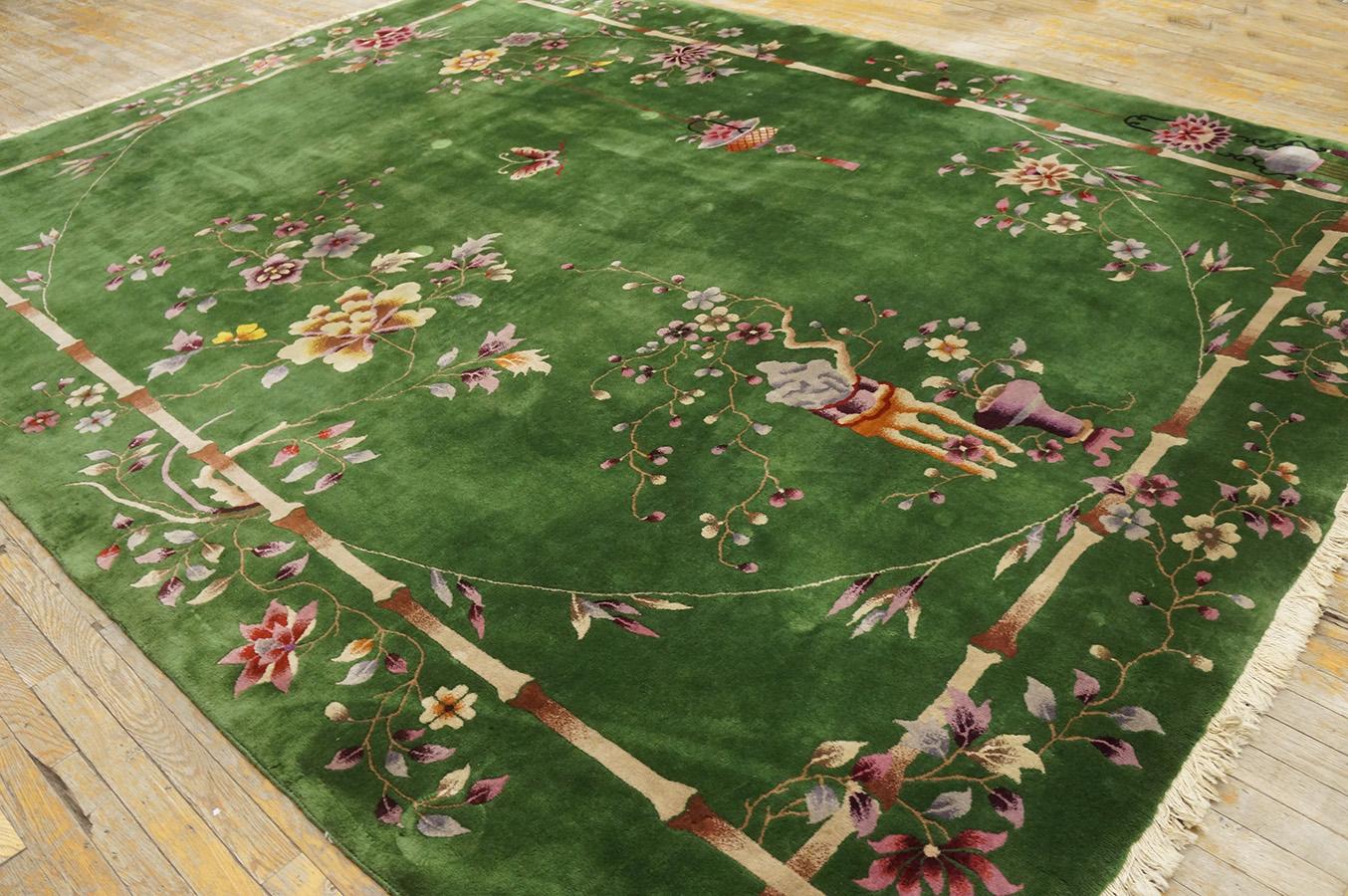 1920s Chinese Art Deco Carpet By Nichols Workshop ( 8 9'' x 11'4'' - 266 x 345 ) 3