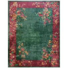 Antique 1920s Chinese Art Deco Carpet ( 8'9" x 11'3" - 266 x 343 )