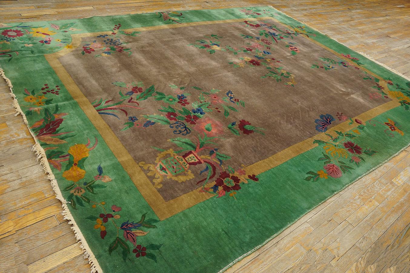 Antique Chinese - Art Deco rug, size: 8' 9'' x 11' 4''.