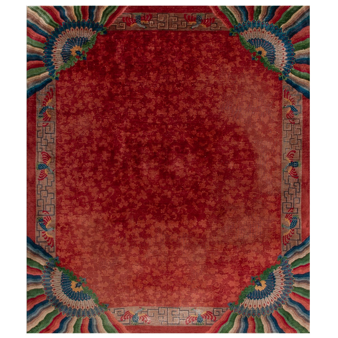 1920s Chinese Art Deco Carpet (  8' x 9'6" - 245 x 290  For Sale
