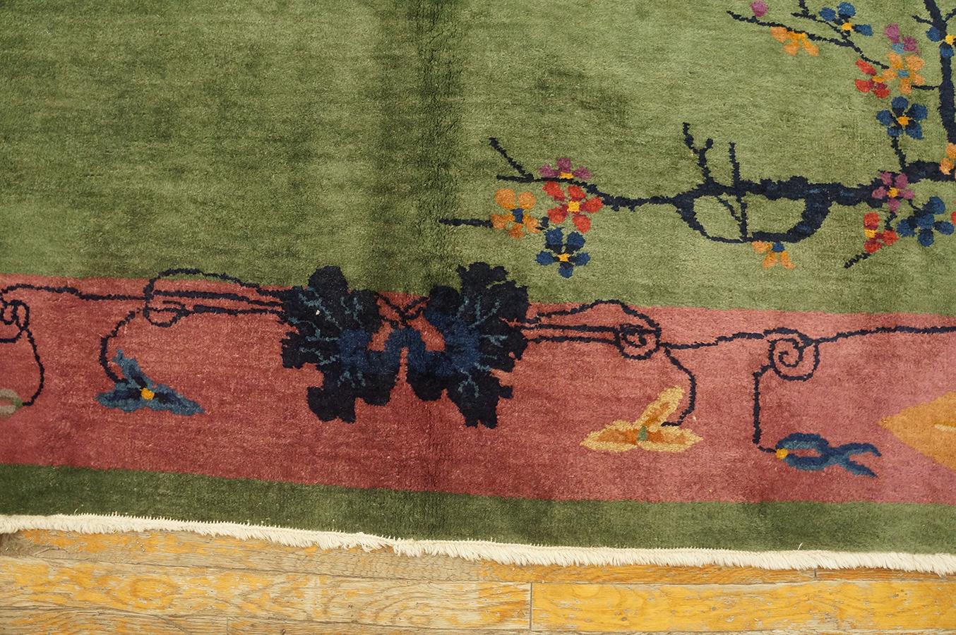 Hand-Knotted Antique Chinese Art Deco Rug 8'0