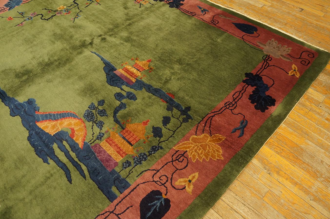 Tapis chinois Art Déco des années 1920 ( 8' x 9'6