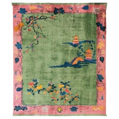 Antique 1920s Chinese Art Deco Carpet ( 8' x 9'6" - 244 x 290 )