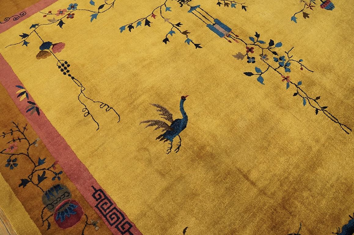 Alfombra Art Decó china de los años 20 ( 8' x 9'9