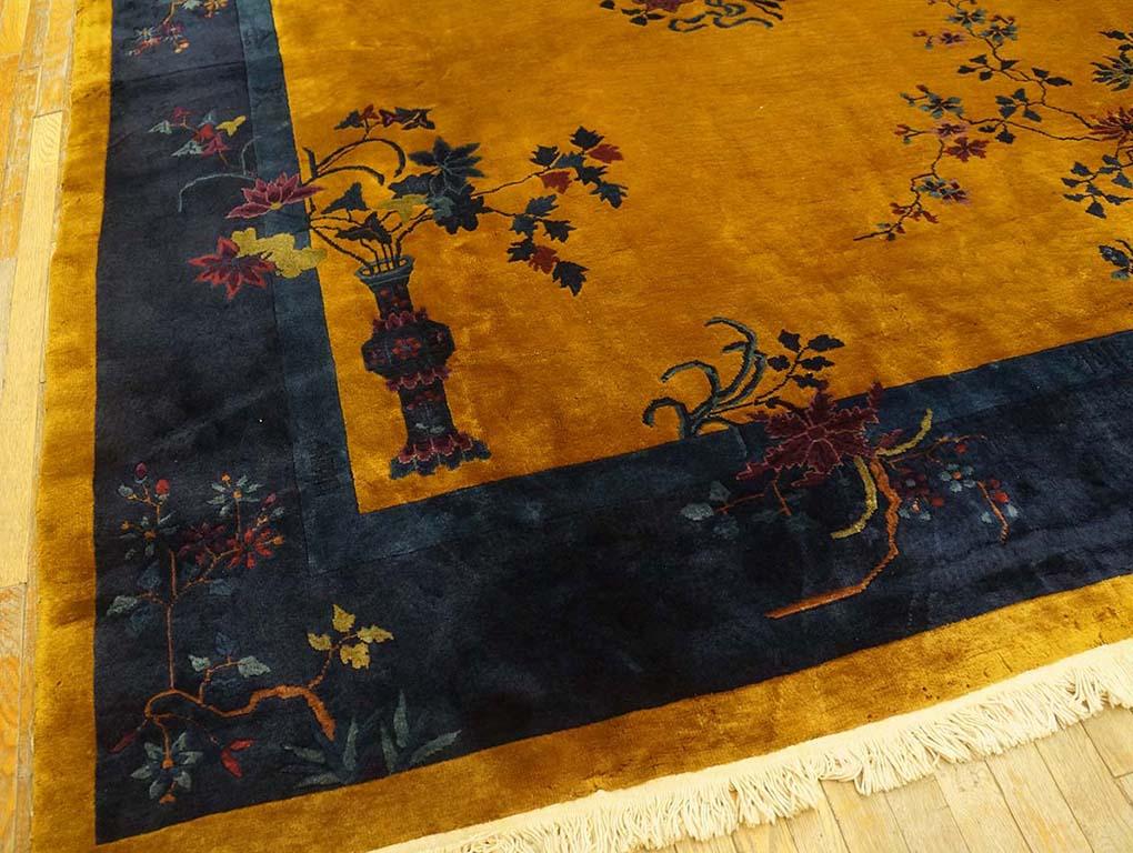 Wool Early 20th Century Chinese Art Deco Carpet ( 8' x 9'8